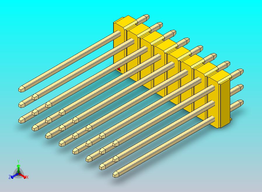 DS1021排针 黄色 3x08p 100mil 类型19 版本1.0.zip