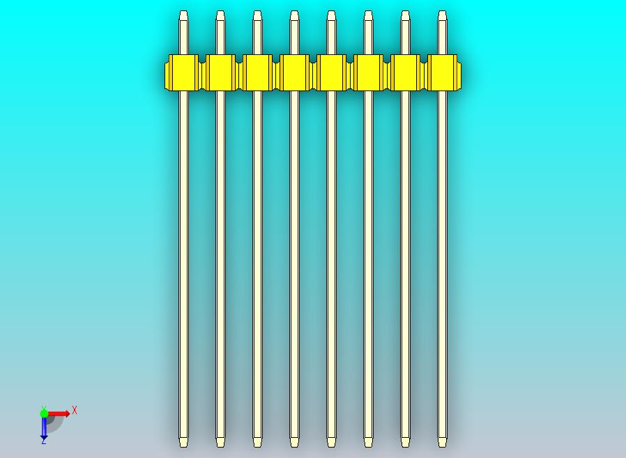 DS1021排针 黄色 3x08p 100mil 类型43 版本1.0.zip