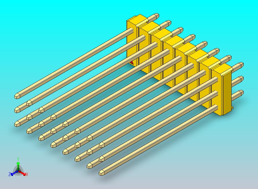 DS1021排针 黄色 3x08p 100mil 类型43 版本1.0.zip