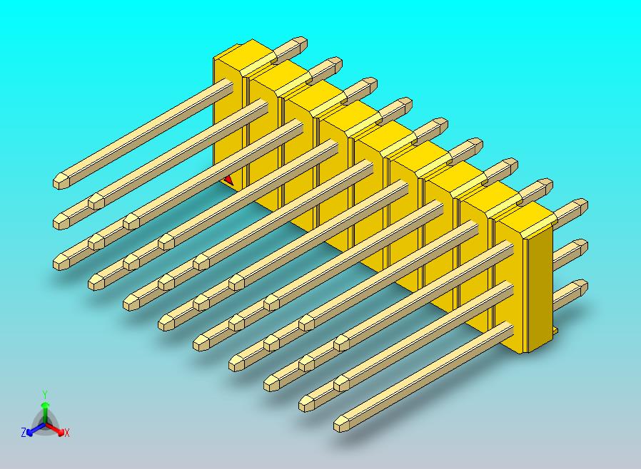 DS1021排针 黄色 3x09p 100mil 类型5 版本1.0.zip