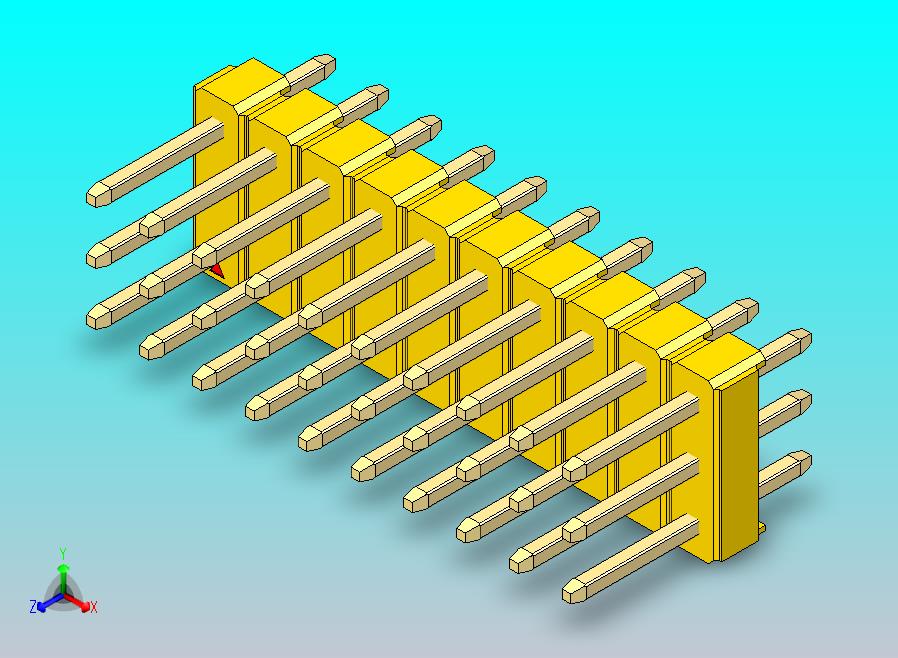 DS1021排针 黄色 3x10p 100mil 类型1 版本1.0.zip