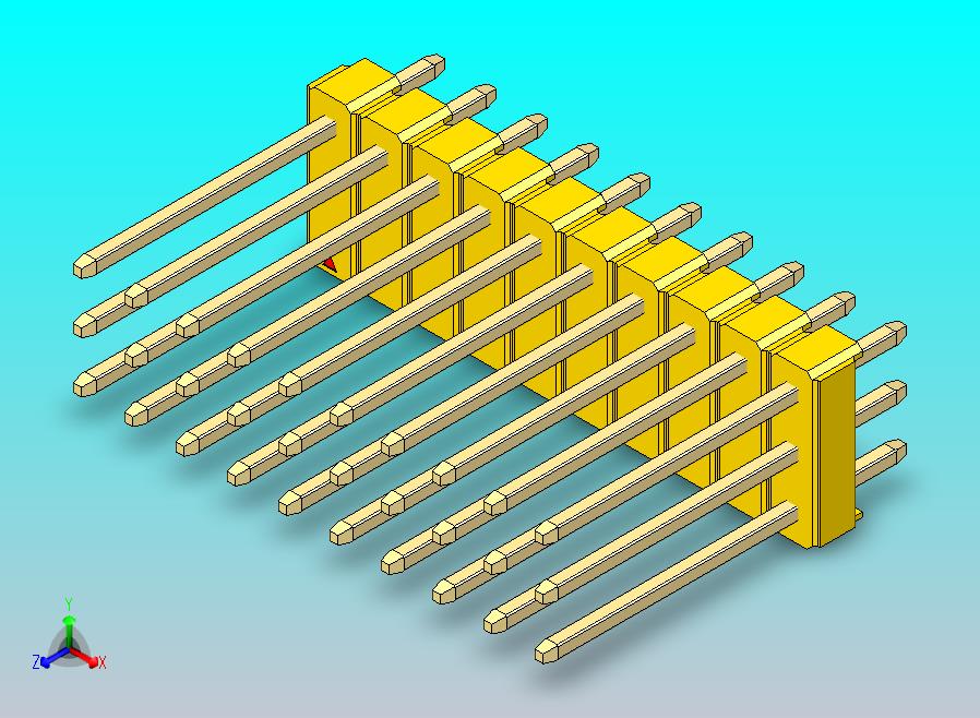 DS1021排针 黄色 3x10p 100mil 类型5 版本1.0.zip