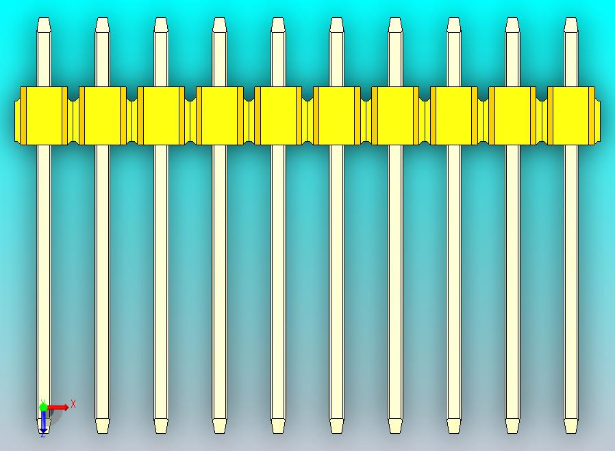 DS1021排针 黄色 3x10p 100mil 类型5 版本1.0.zip