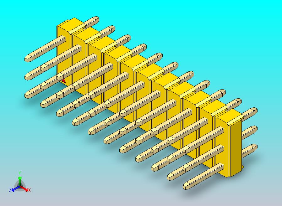 DS1021排针 黄色 3x11p 100mil 类型1 版本1.0.zip