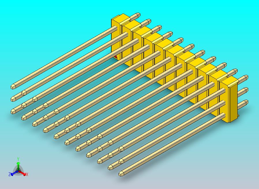 DS1021排针 黄色 3x11p 100mil 类型43 版本1.0.zip