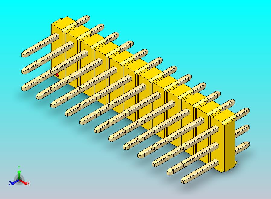 DS1021排针 黄色 3x12p 100mil 类型1 版本1.0.zip