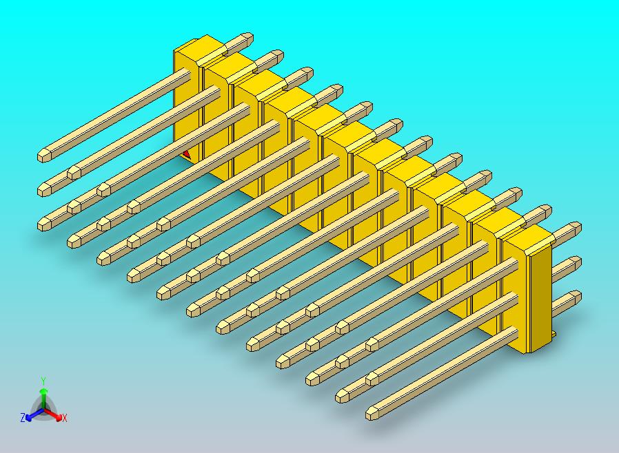 DS1021排针 黄色 3x12p 100mil 类型5 版本1.0.zip