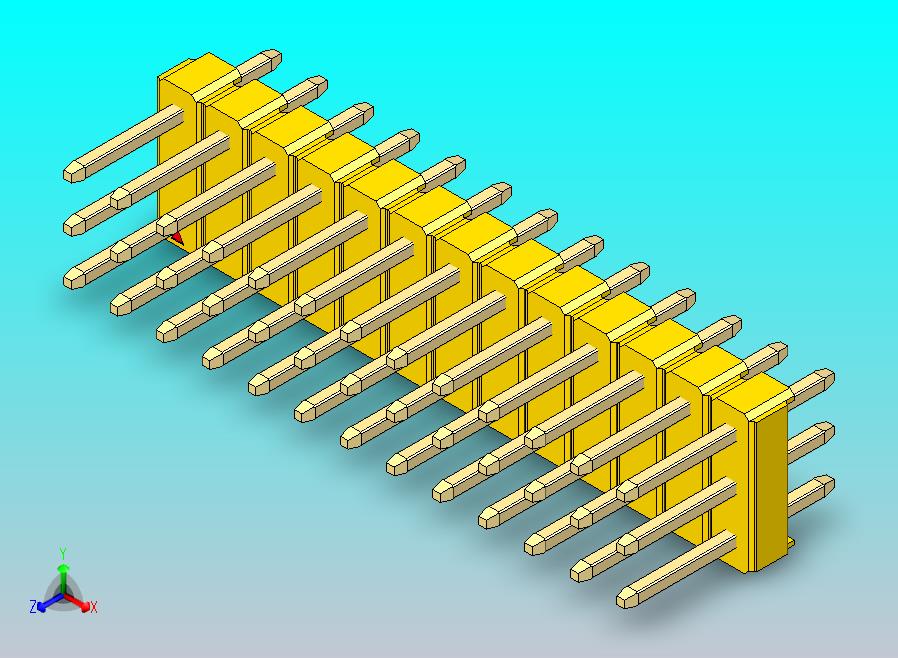 DS1021排针 黄色 3x13p 100mil 类型1 版本1.0.zip