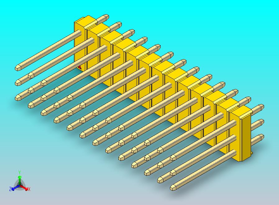 DS1021排针 黄色 3x13p 100mil 类型5 版本1.0.zip