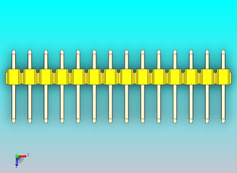 DS1021排针 黄色 3x14p 100mil 类型1 版本1.0.zip