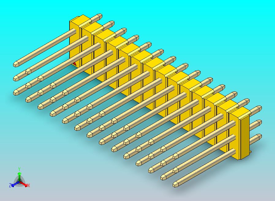 DS1021排针 黄色 3x14p 100mil 类型5 版本1.0.zip