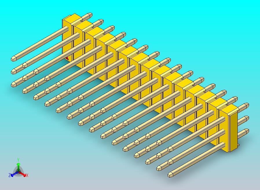 DS1021排针 黄色 3x15p 100mil 类型5 版本1.0.zip