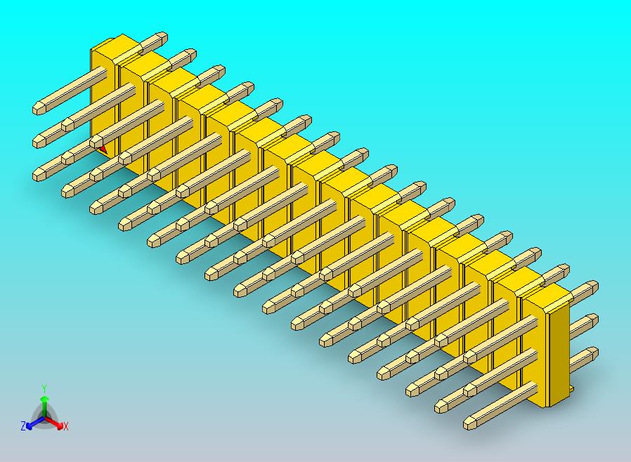 DS1021排针 黄色 3x16P 100mil 类型1 版本1.0.zip
