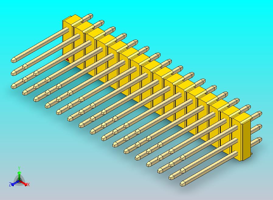 DS1021排针 黄色 3x16p 100mil 类型5 版本1.0.zip