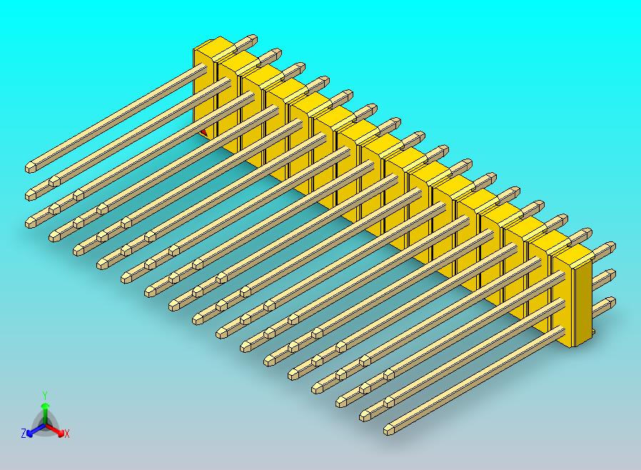 DS1021排针 黄色 3x16P 100mil 类型19 版本1.0.zip
