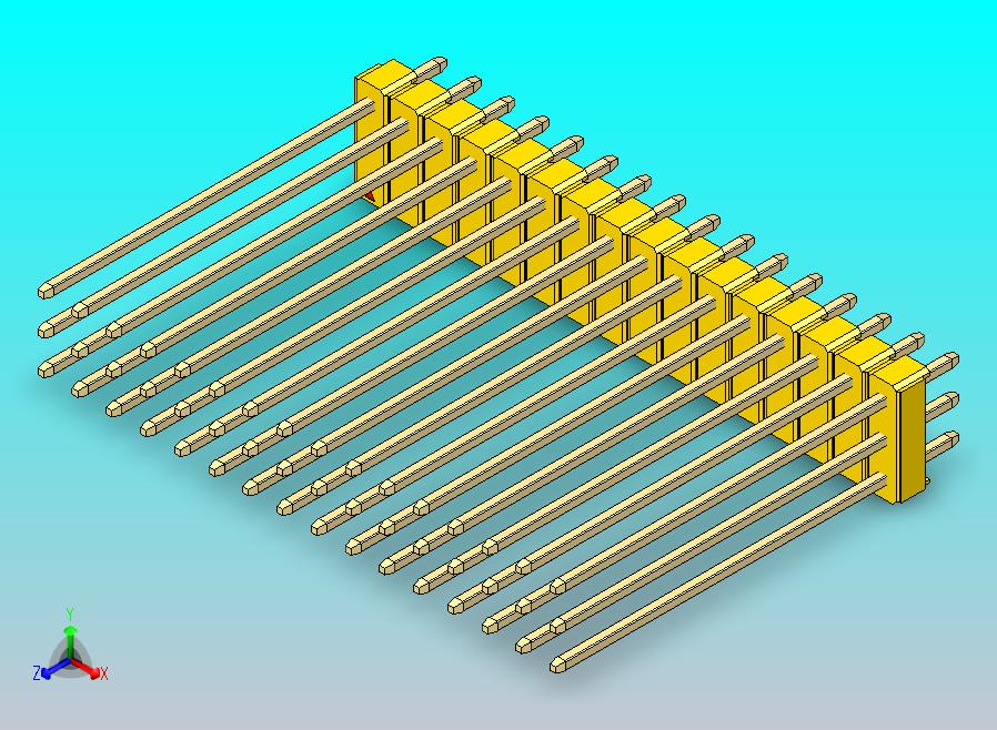DS1021排针 黄色 3x16P 100mil 类型43 版本1.0.zip