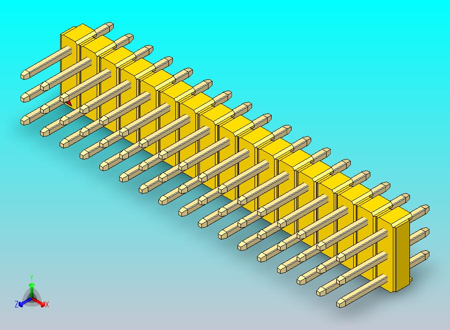 DS1021排针 黄色 3x17p 100mil 类型1 版本1.0.zip