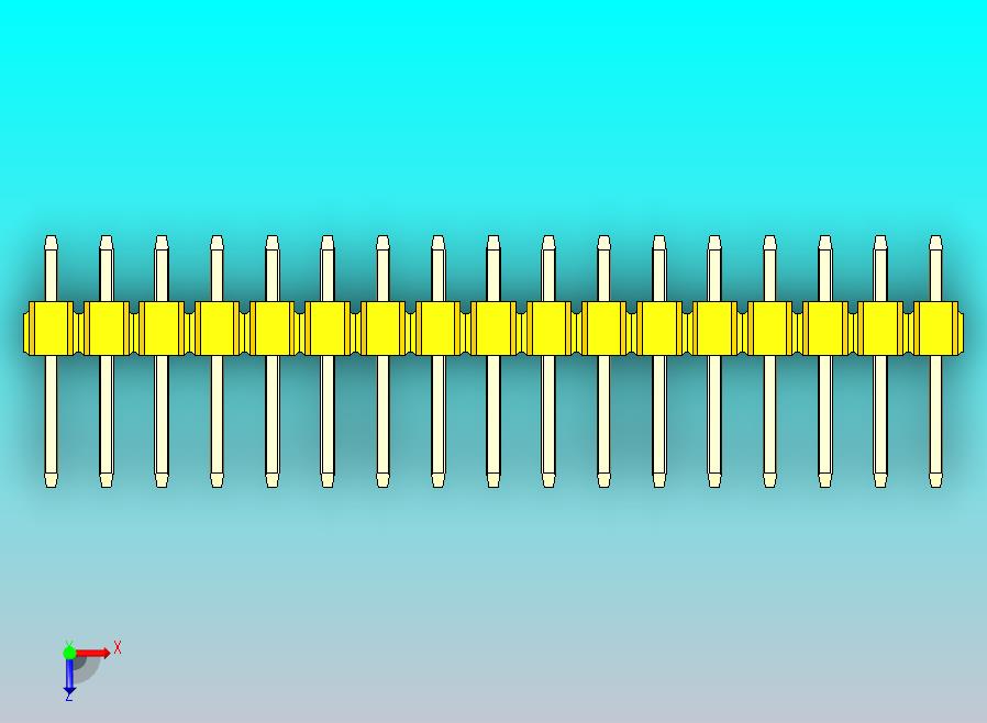 DS1021排针 黄色 3x17p 100mil 类型1 版本1.0.zip