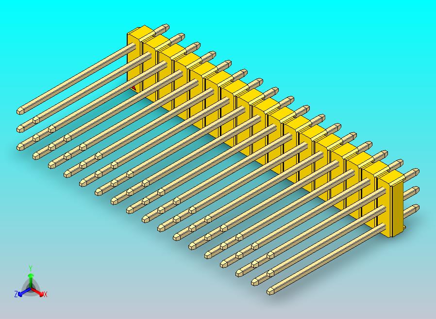 DS1021排针 黄色 3x17p 100mil 类型19 版本1.0.zip