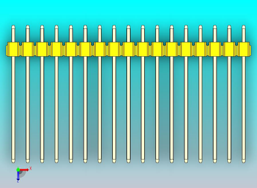 DS1021排针 黄色 3x17p 100mil 类型19 版本1.0.zip