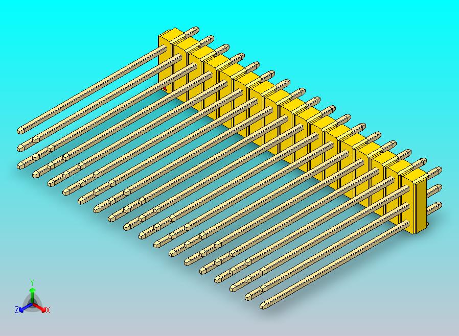 DS1021排针 黄色 3x17p 100mil 类型43 版本1.0.zip