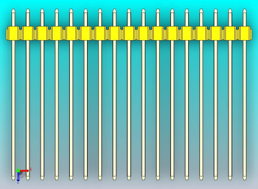 DS1021排针 黄色 3x17p 100mil 类型43 版本1.0.zip