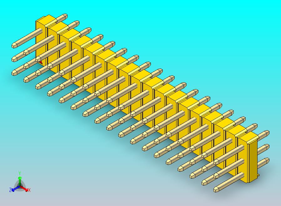 DS1021排针 黄色 3x18p 100mil 类型1 版本1.0.zip