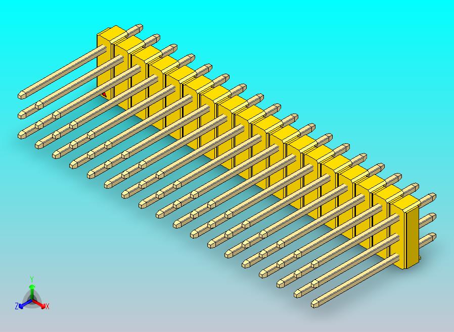 DS1021排针 黄色 3x18p 100mil 类型5 版本1.0.zip