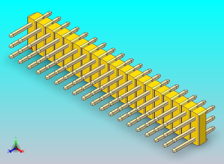 DS1021排针 黄色 3x19p 100mil 类型1 版本1.0.zip