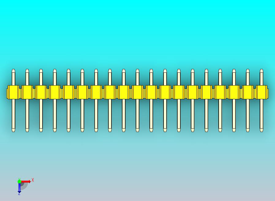 DS1021排针 黄色 3x19p 100mil 类型1 版本1.0.zip