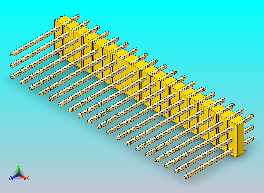 DS1021排针 黄色 3x19p 100mil 类型5 版本1.0.zip