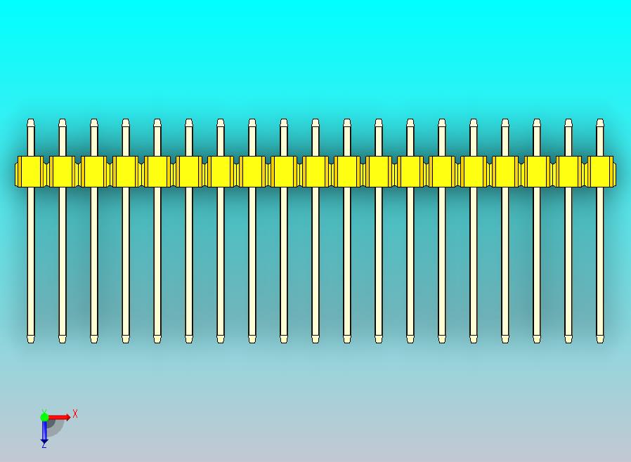 DS1021排针 黄色 3x19p 100mil 类型5 版本1.0.zip