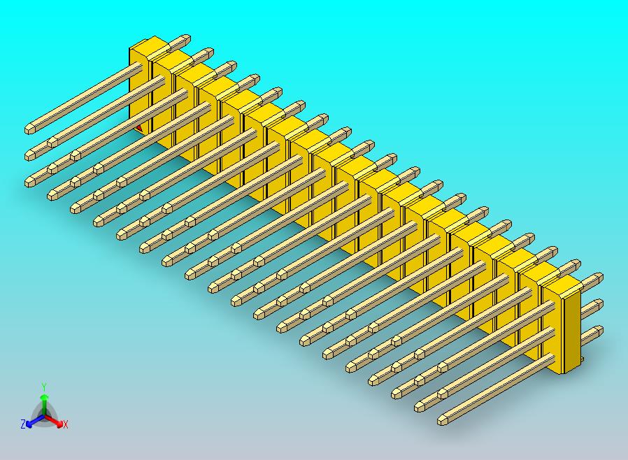 DS1021排针 黄色 3x19p 100mil 类型5 版本1.0.zip