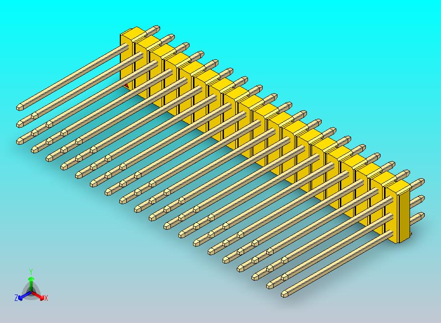 DS1021排针 黄色 3x19p 100mil 类型19 版本1.0.zip