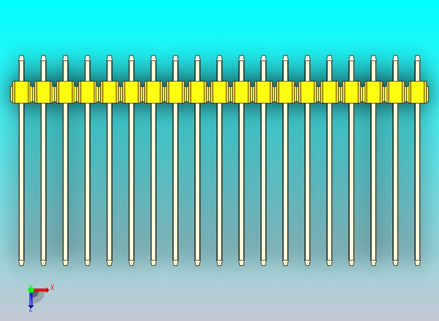 DS1021排针 黄色 3x19p 100mil 类型19 版本1.0.zip