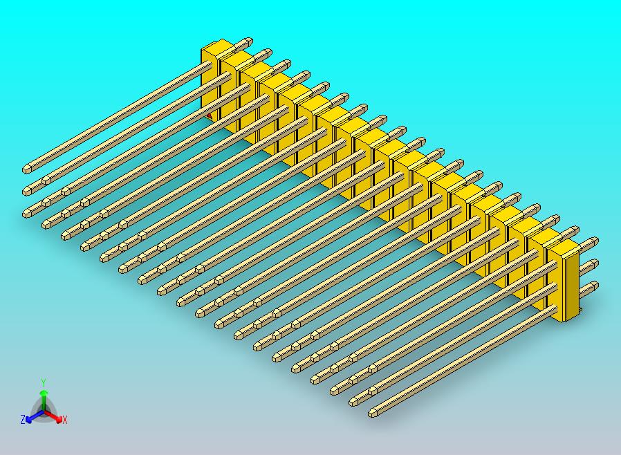 DS1021排针 黄色 3x19p 100mil 类型43 版本1.0.zip