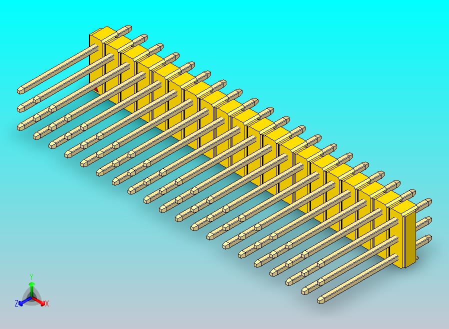 DS1021排针 黄色 3x20p 100mil 类型5 版本1.0.zip