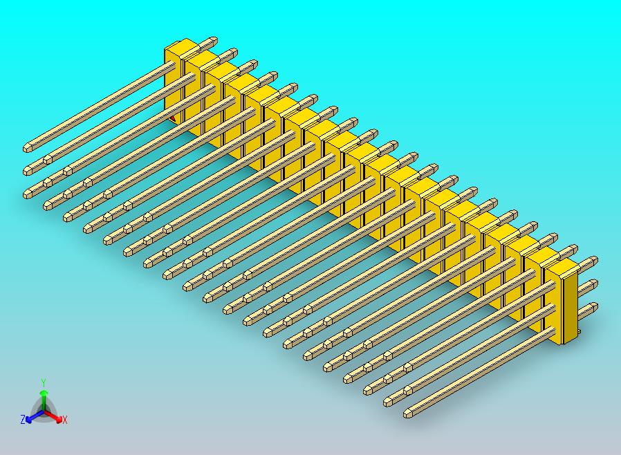 DS1021排针 黄色 3x20p 100mil 类型19 版本1.0.zip