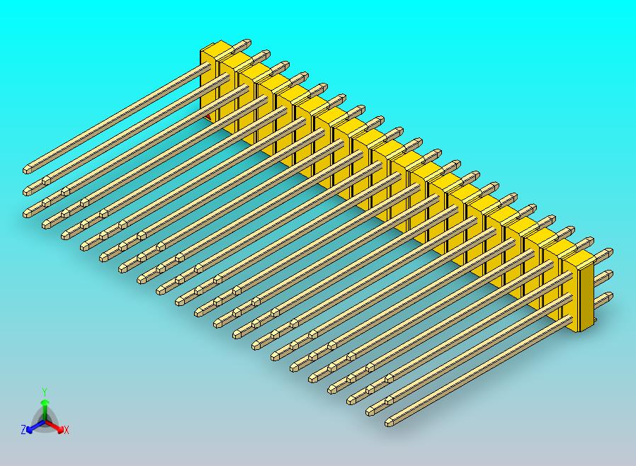 DS1021排针 黄色 3x20p 100mil 类型43 版本1.0.zip