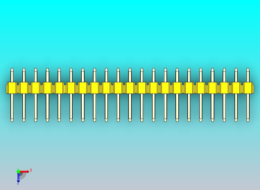 DS1021排针 黄色 3x21p 100mil 类型1 版本1.0.zip