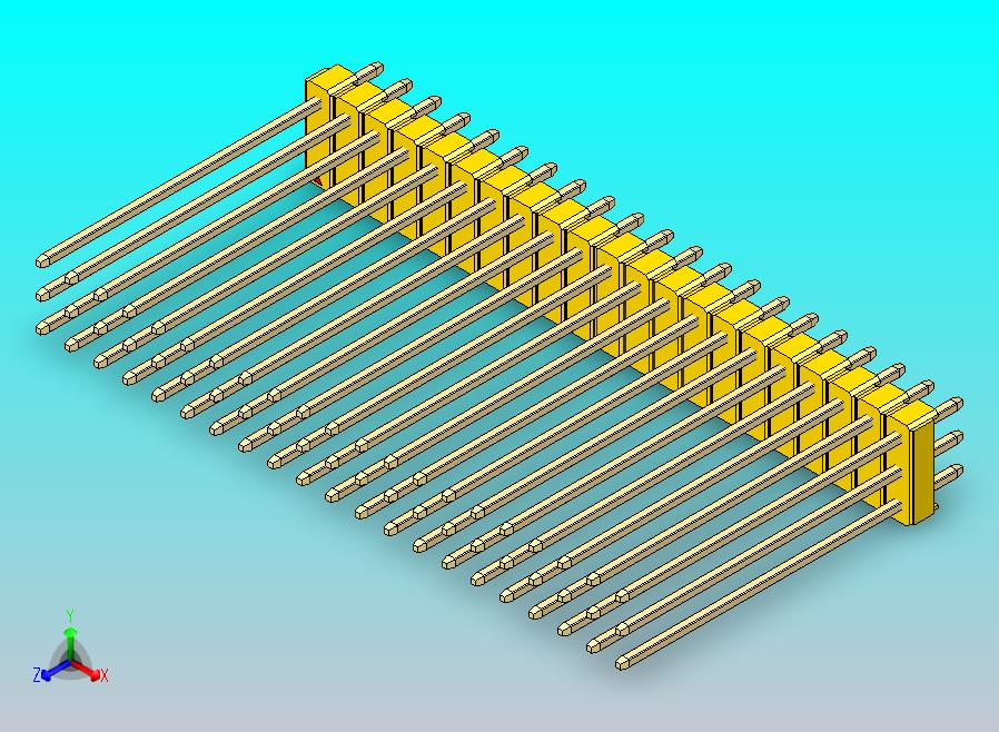 DS1021排针 黄色 3x21p 100mil 类型43 版本1.0.zip
