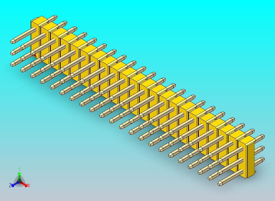 DS1021排针 黄色 3x22p 100mil 类型1 版本1.0.zip