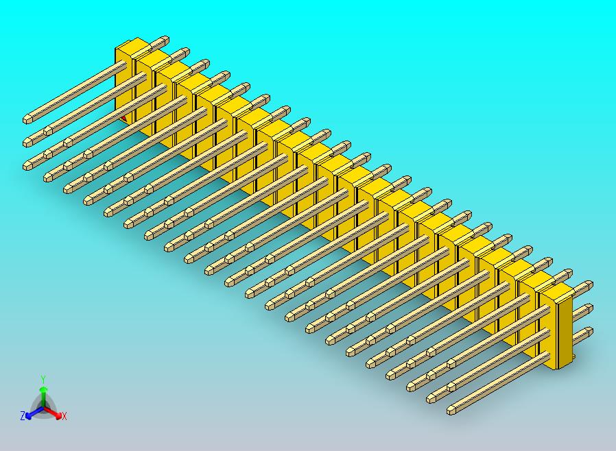 DS1021排针 黄色 3x22p 100mil 类型5 版本1.0.zip
