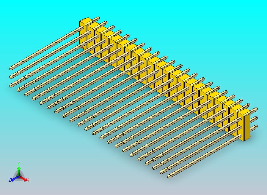 DS1021排针 黄色 3x22p 100mil 类型43 版本1.0.zip