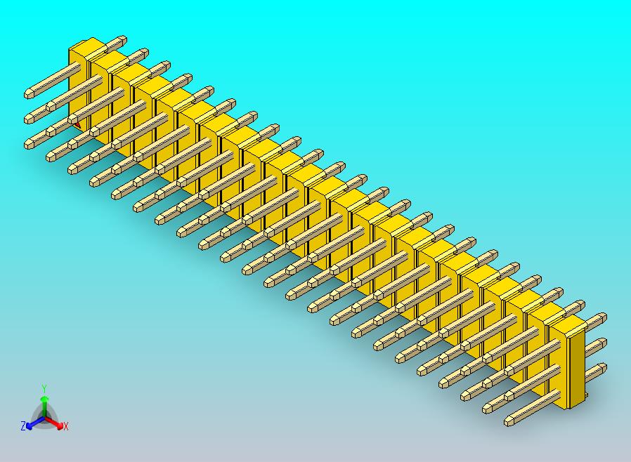 DS1021排针 黄色 3x23p 100mil 类型1 版本1.0.zip