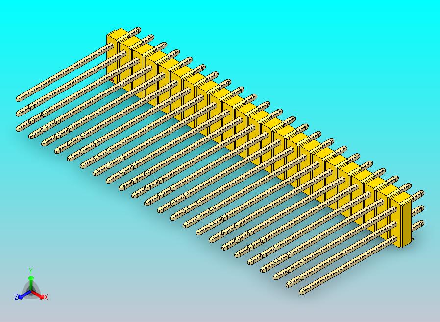 DS1021排针 黄色 3x23p 100mil 类型19 版本1.0.zip