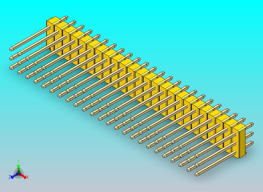 DS1021排针 黄色 3x24p 100mil 类型5 版本1.0.zip