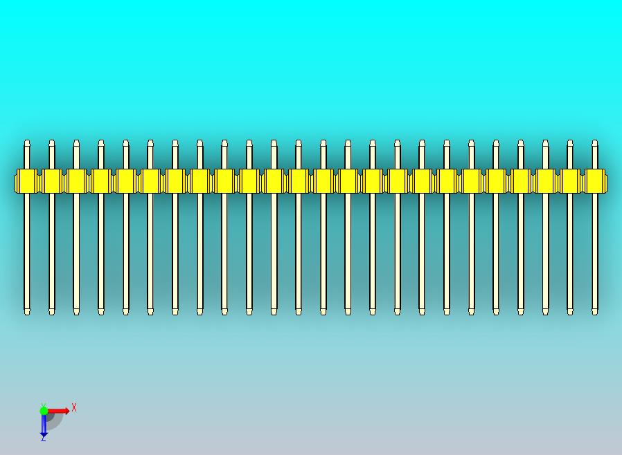 DS1021排针 黄色 3x24p 100mil 类型5 版本1.0.zip