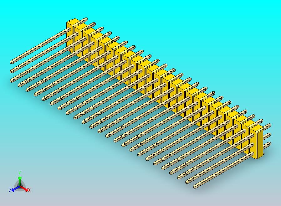 DS1021排针 黄色 3x24p 100mil 类型19 版本1.0.zip