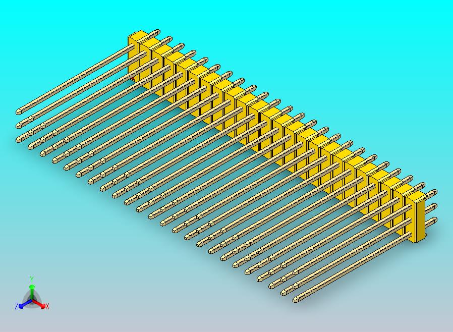 DS1021排针 黄色 3x24p 100mil 类型43 版本1.0.zip